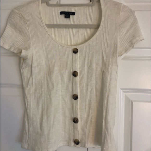 American Eagle Outfitters Tops - American Eagle Cream Shortsleeved Top